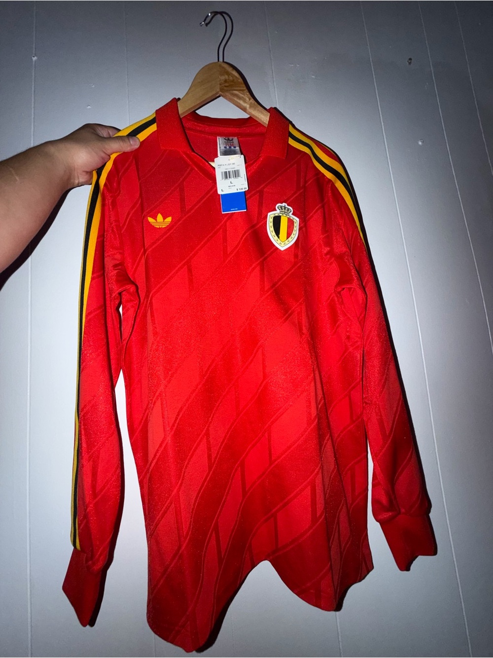 Adidas Belgium retro long sleeve Size L